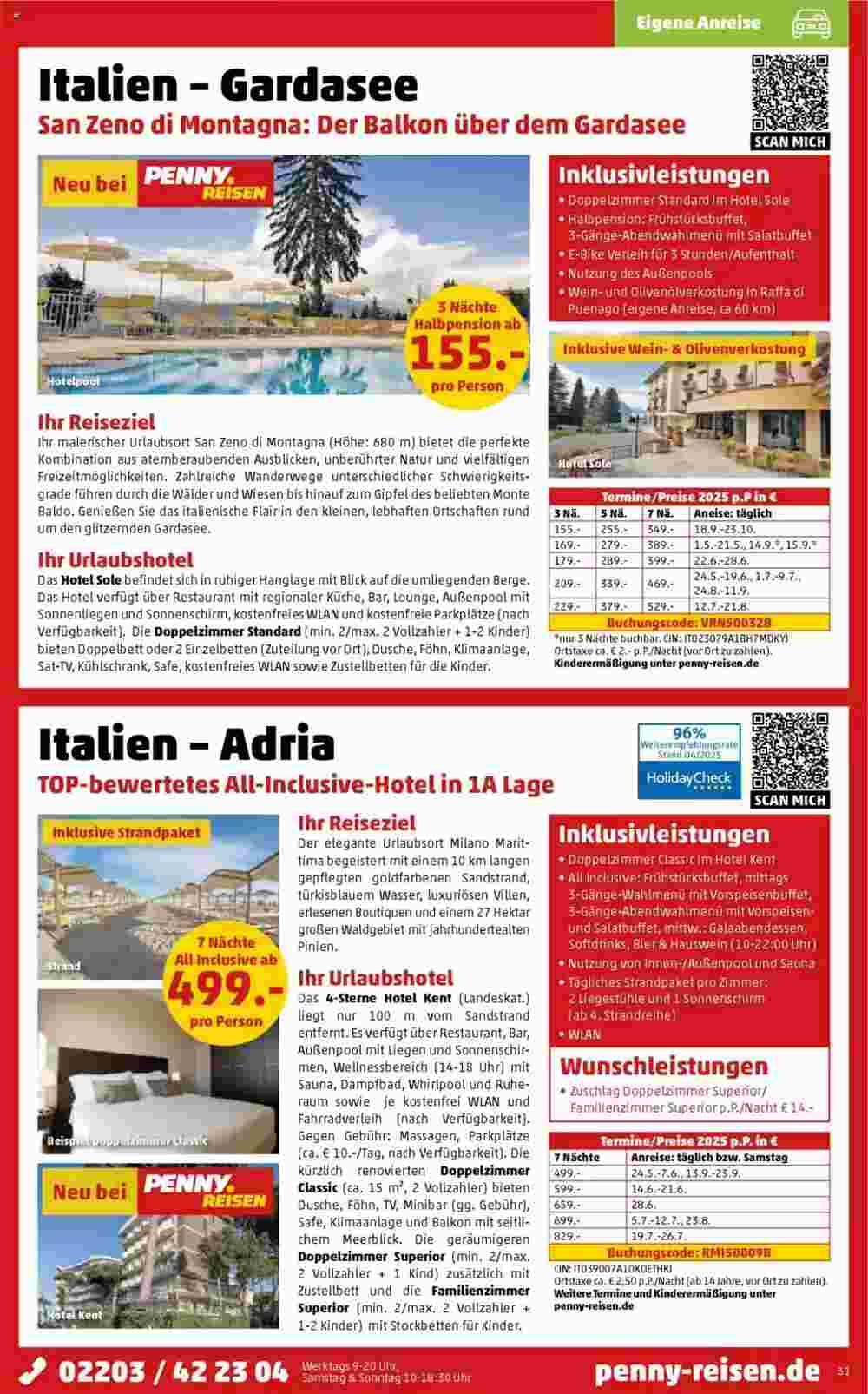 Penny Reisen Prospekt (ab 01.05.2025) zum Blättern - Seite 31