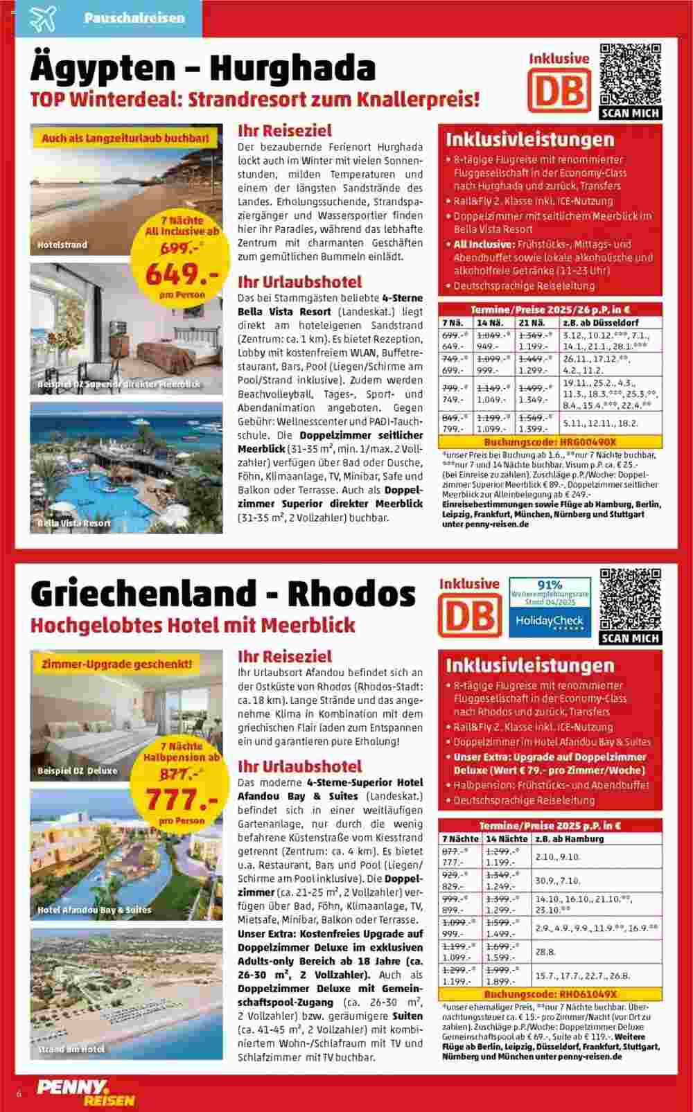 Penny Reisen Prospekt (ab 01.05.2025) zum Blättern - Seite 6