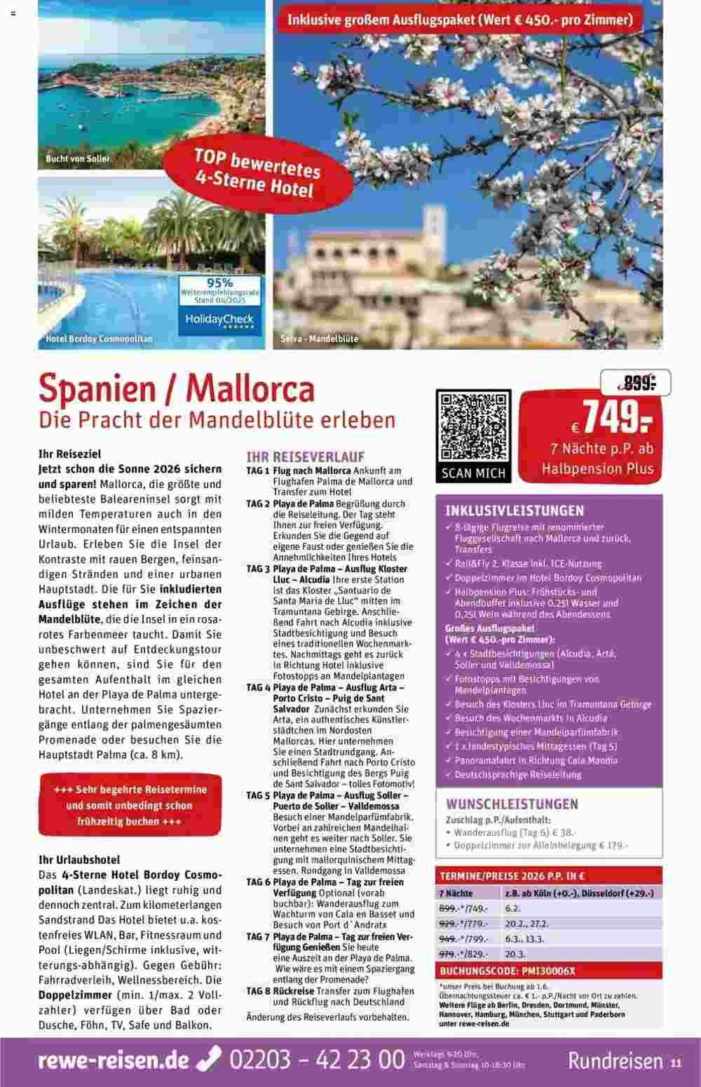 REWE Reisen Prospekt (ab 01.05.2025) zum Blättern - Seite 11