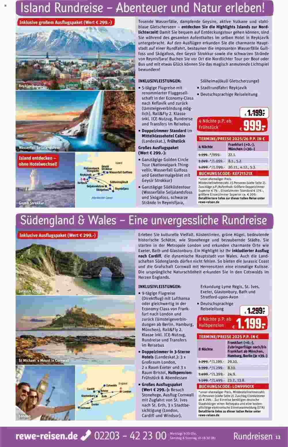 REWE Reisen Prospekt (ab 01.05.2025) zum Blättern - Seite 13
