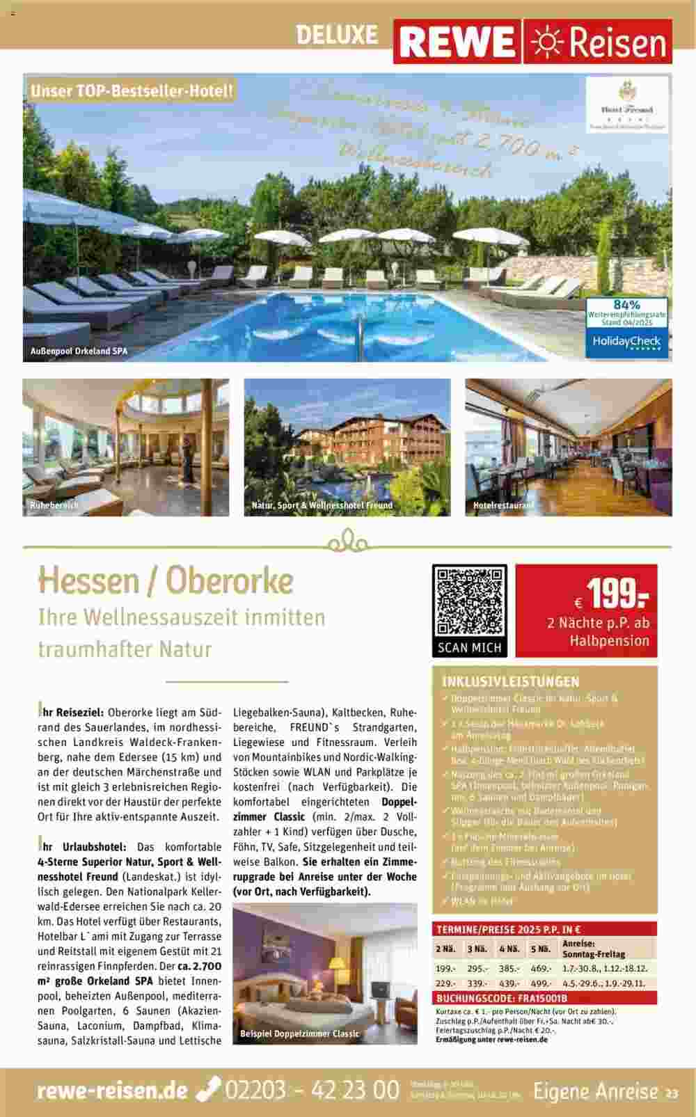 REWE Reisen Prospekt (ab 01.05.2025) zum Blättern - Seite 23