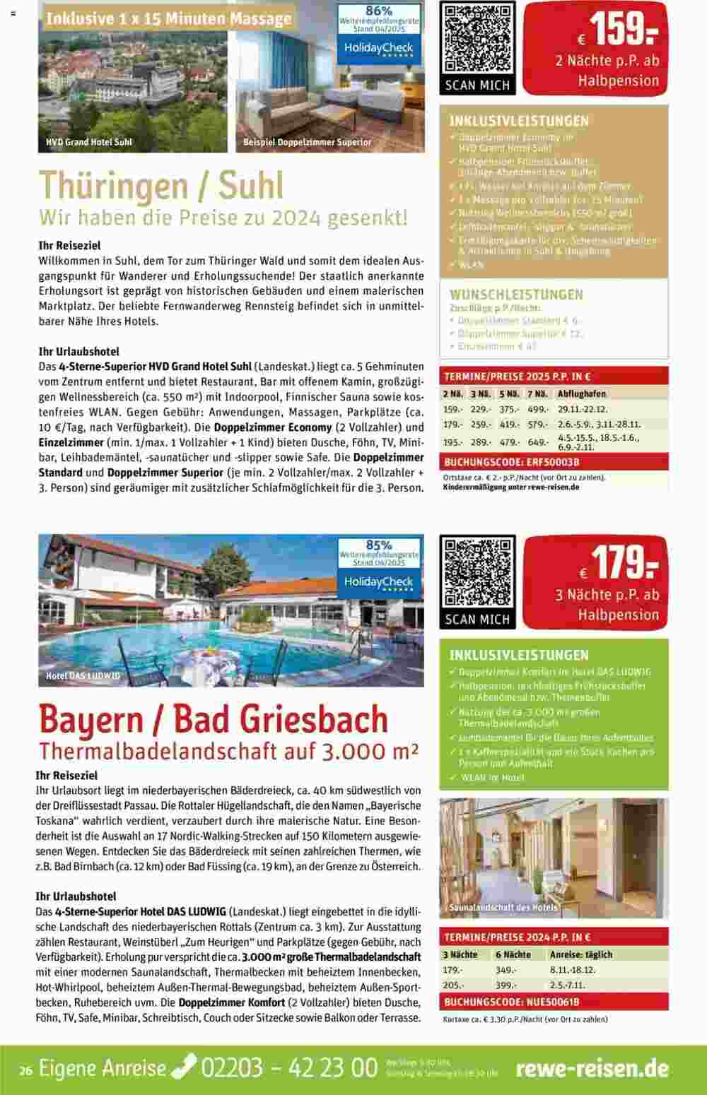 REWE Reisen Prospekt (ab 01.05.2025) zum Blättern - Seite 26