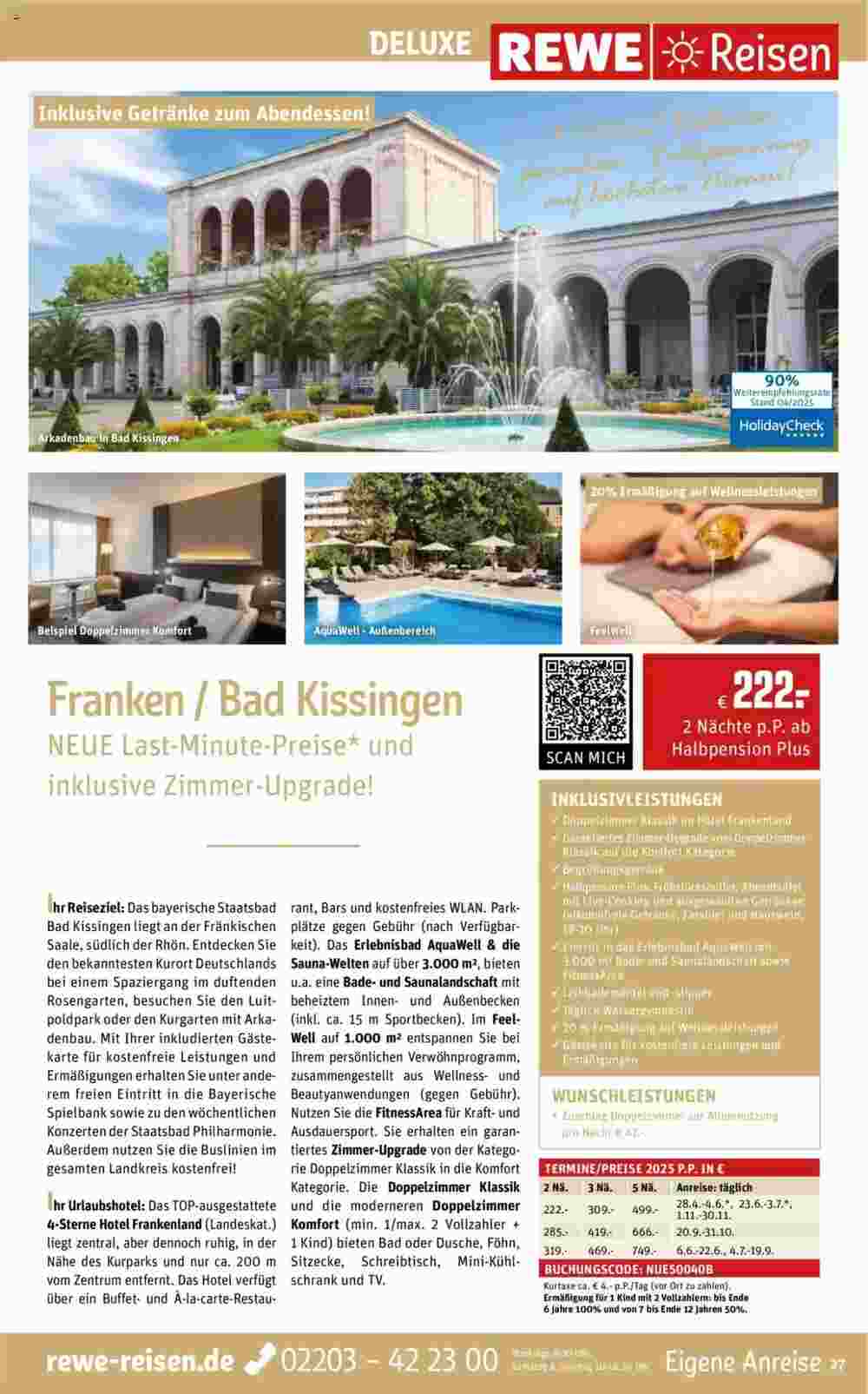 REWE Reisen Prospekt (ab 01.05.2025) zum Blättern - Seite 27