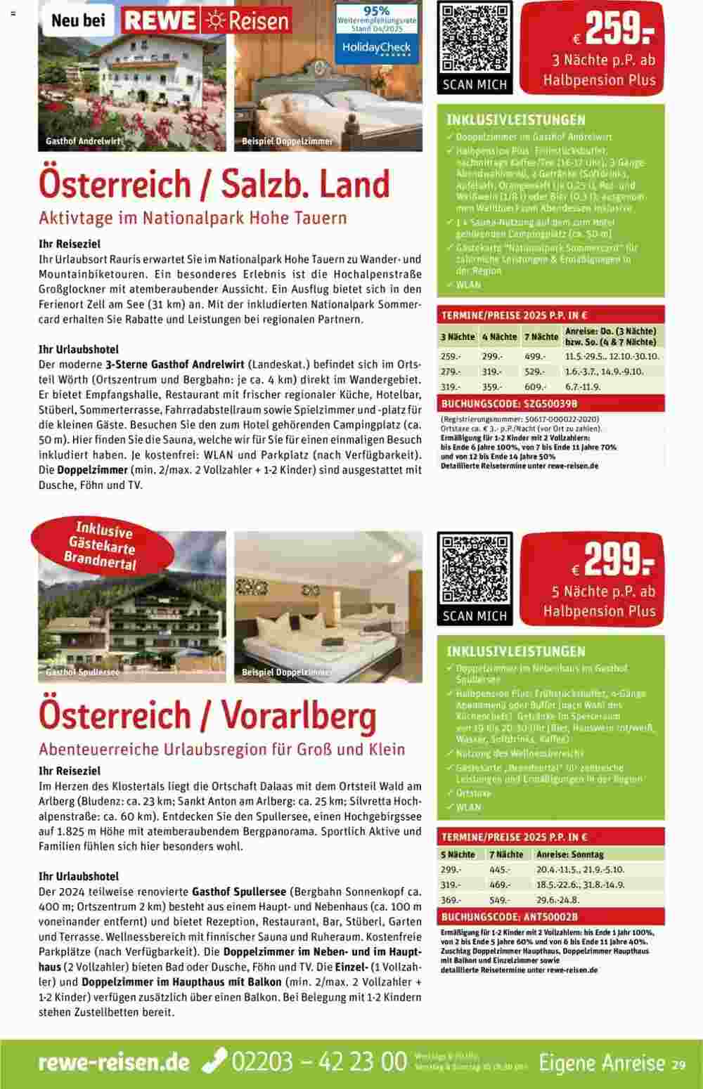 REWE Reisen Prospekt (ab 01.05.2025) zum Blättern - Seite 29