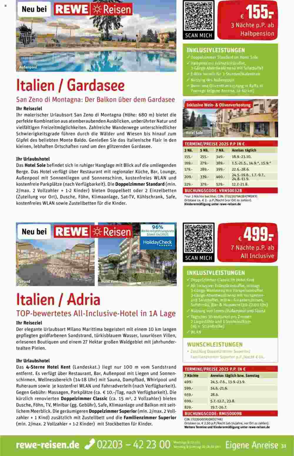 REWE Reisen Prospekt (ab 01.05.2025) zum Blättern - Seite 31