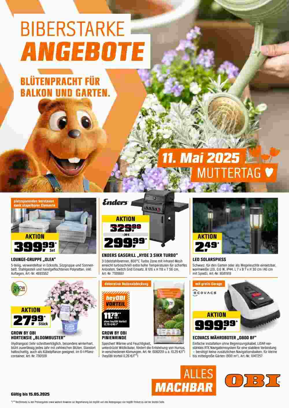 OBI Prospekt (ab 01.05.2025) zum Blättern - Seite 1