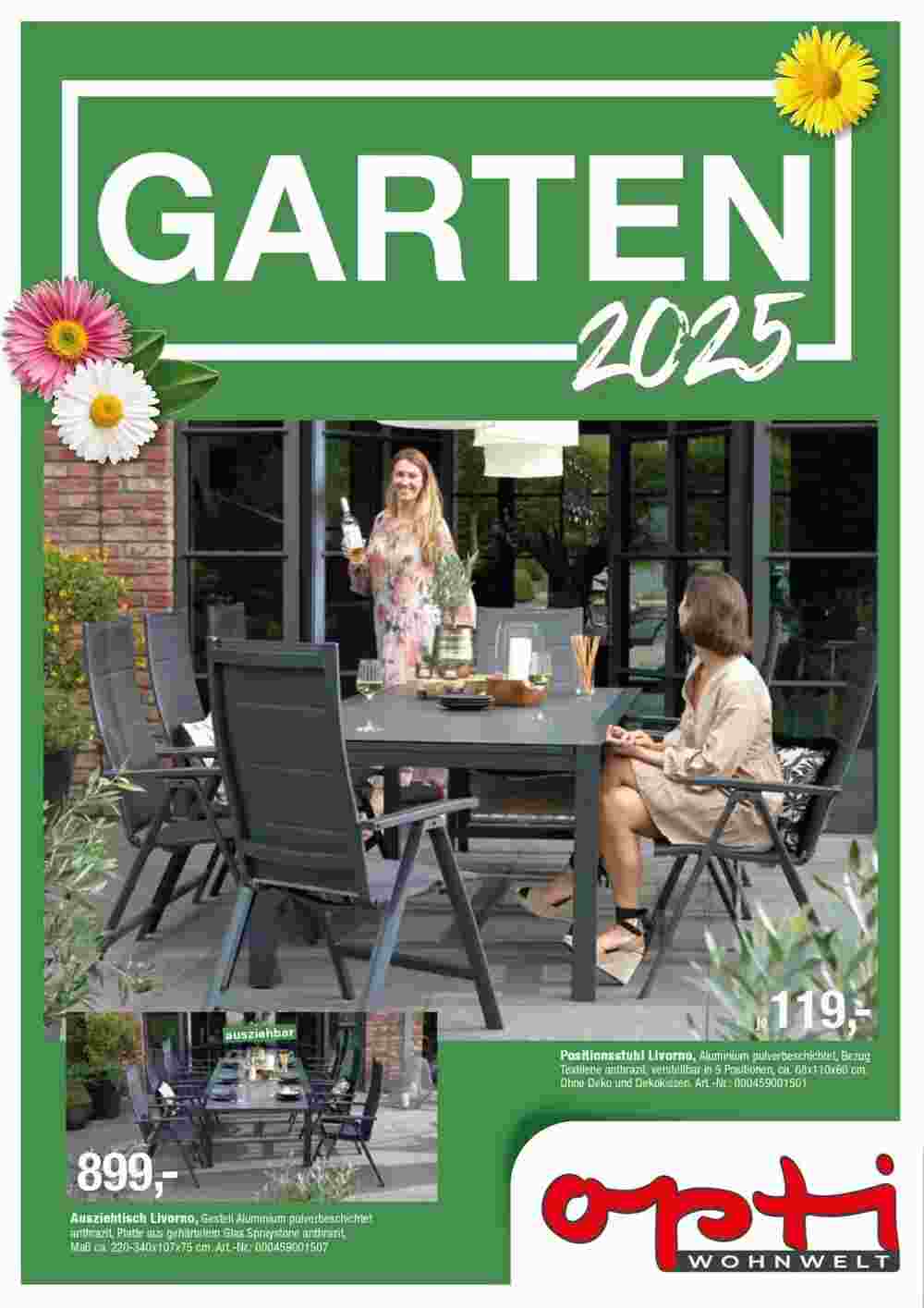 Opti Wohnwelt Prospekt (ab 01.05.2025) zum Blättern - Seite 1