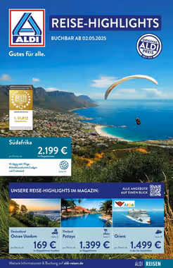 ALDI Nord Reisen Prospekt (ab 02.05.2025) zum Blättern