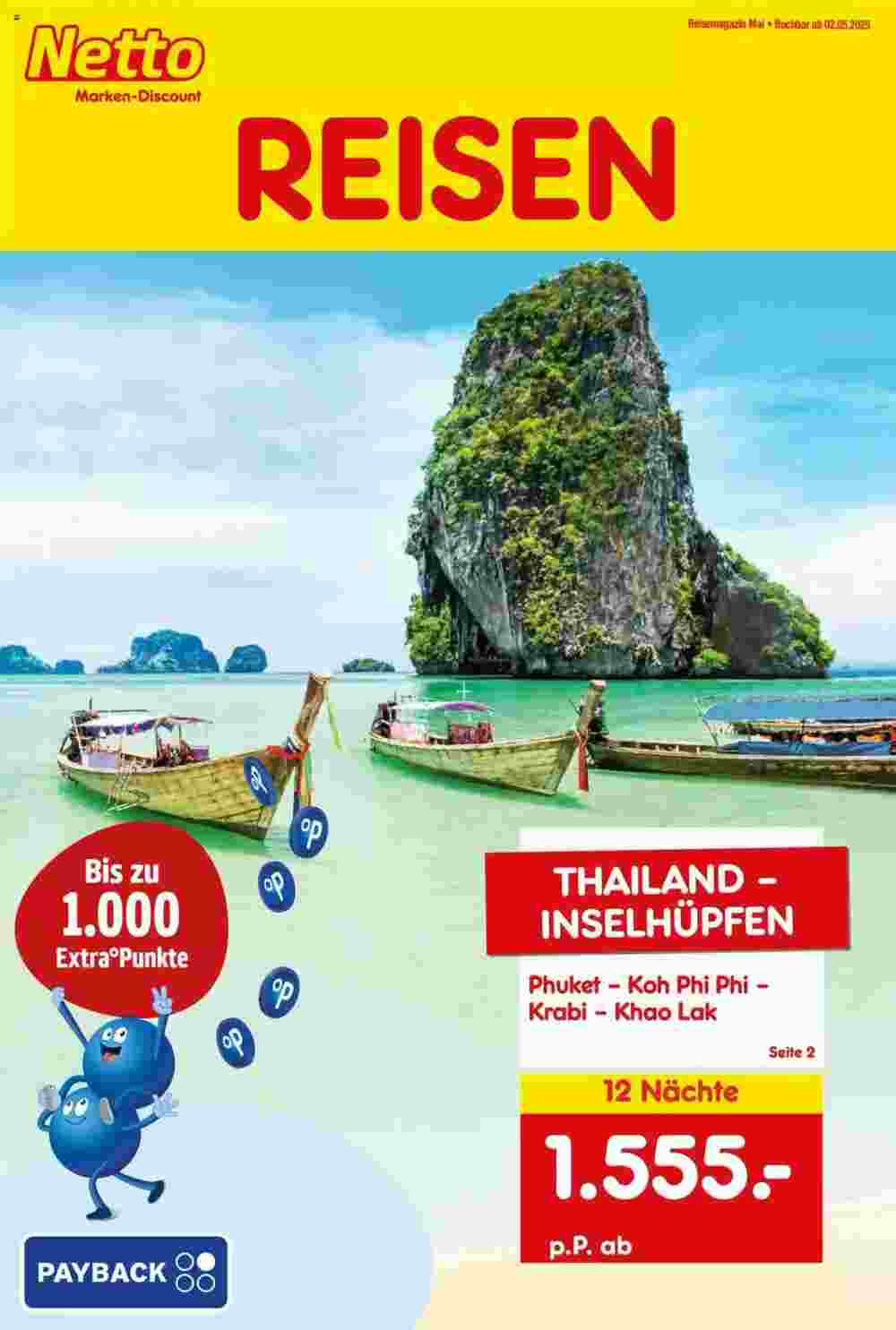 Netto Reisen Prospekt (ab 02.05.2025) zum Blättern - Seite 1