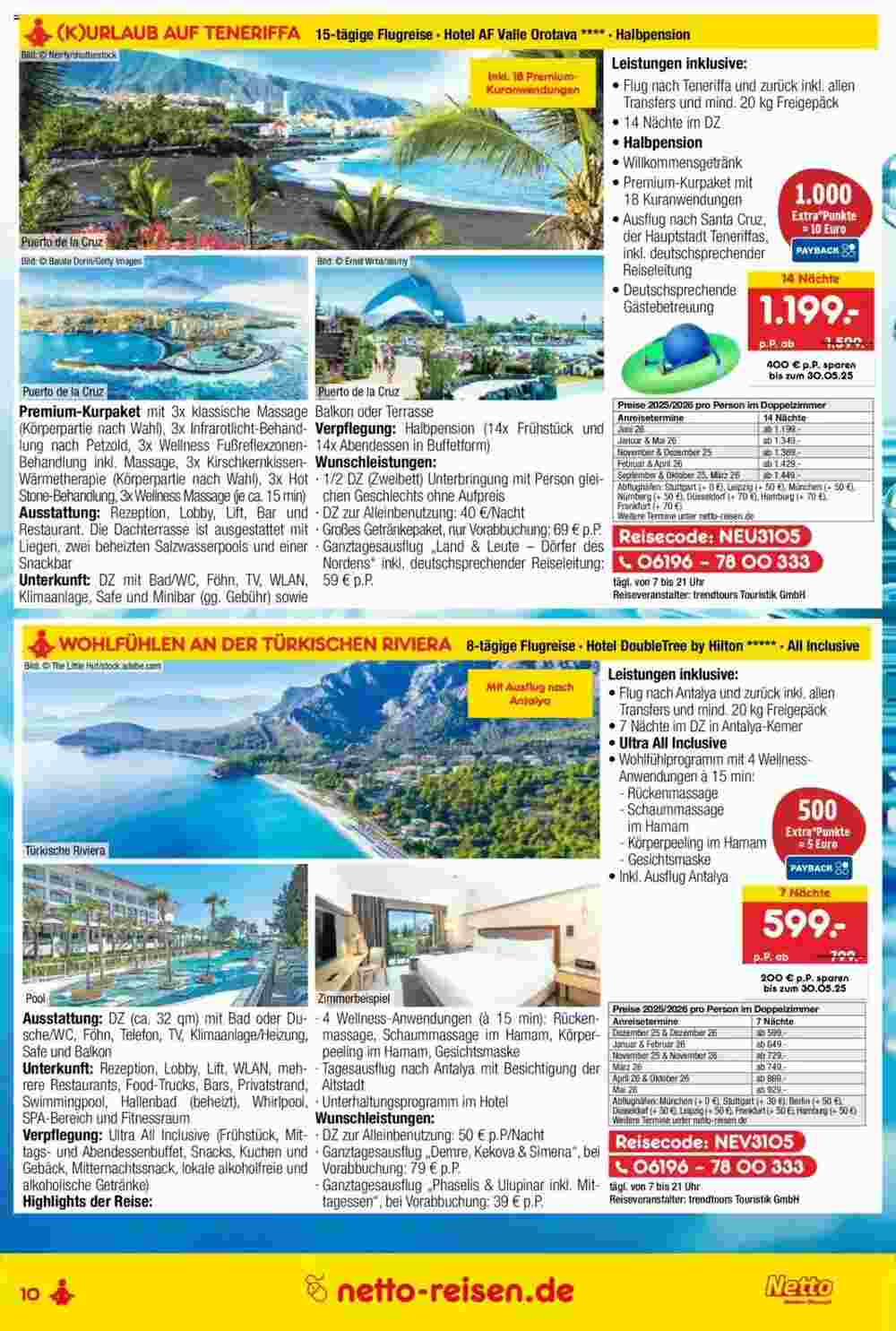 Netto Reisen Prospekt (ab 02.05.2025) zum Blättern - Seite 10