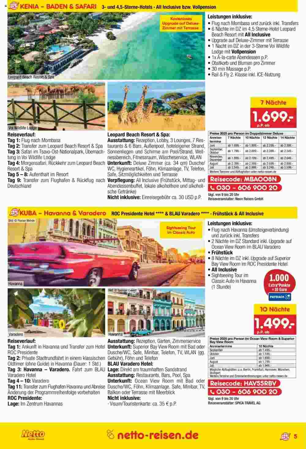 Netto Reisen Prospekt (ab 02.05.2025) zum Blättern - Seite 5