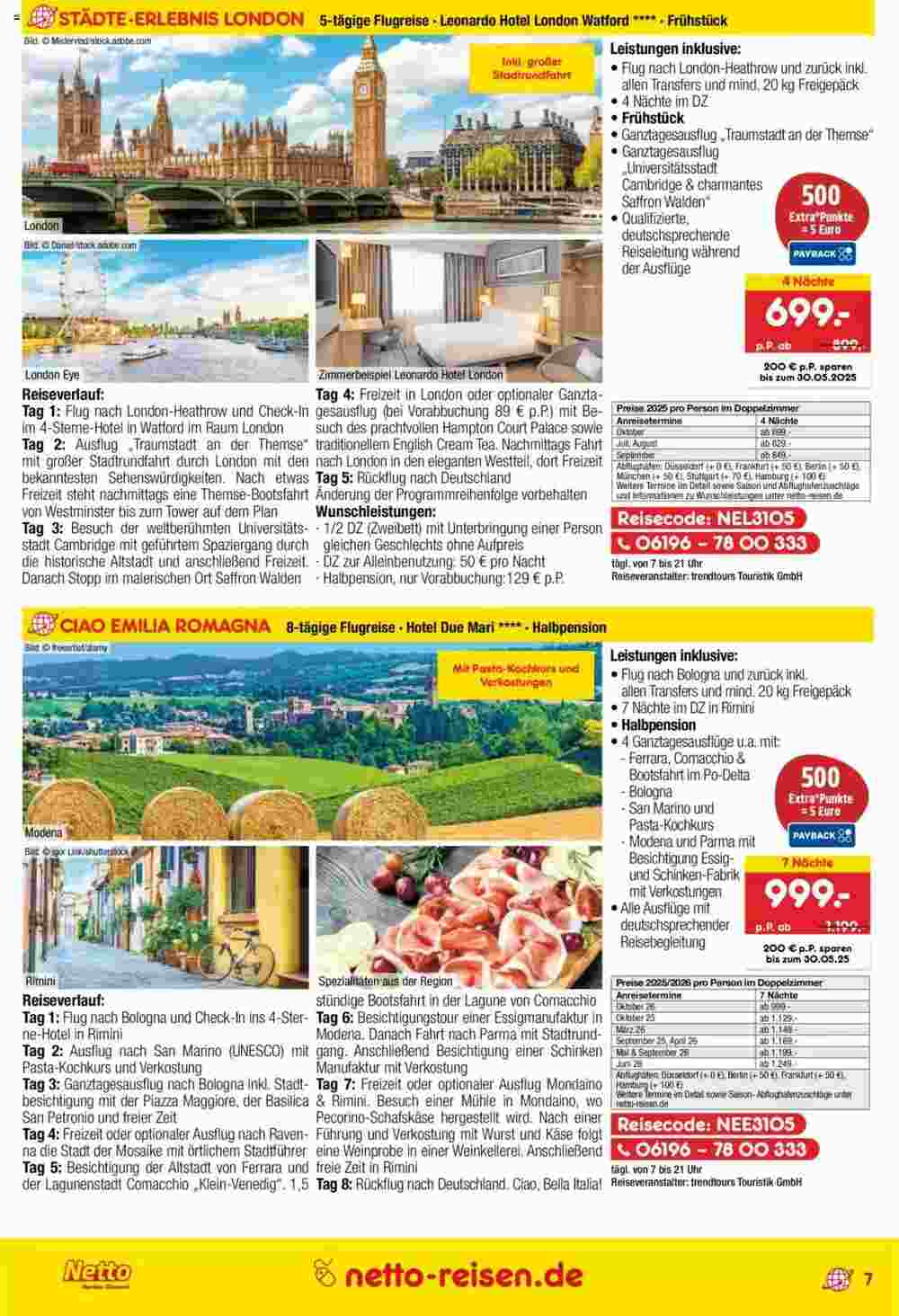 Netto Reisen Prospekt (ab 02.05.2025) zum Blättern - Seite 7