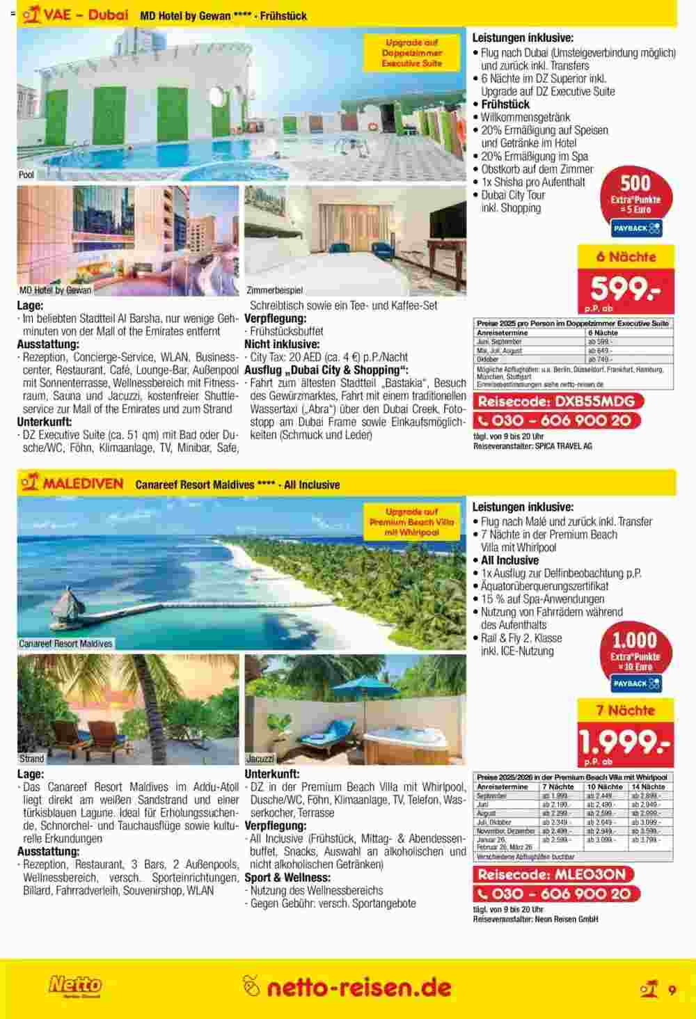Netto Reisen Prospekt (ab 02.05.2025) zum Blättern - Seite 9