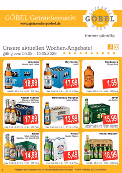 Getränke Göbel Prospekt (ab 05.05.2025) zum Blättern