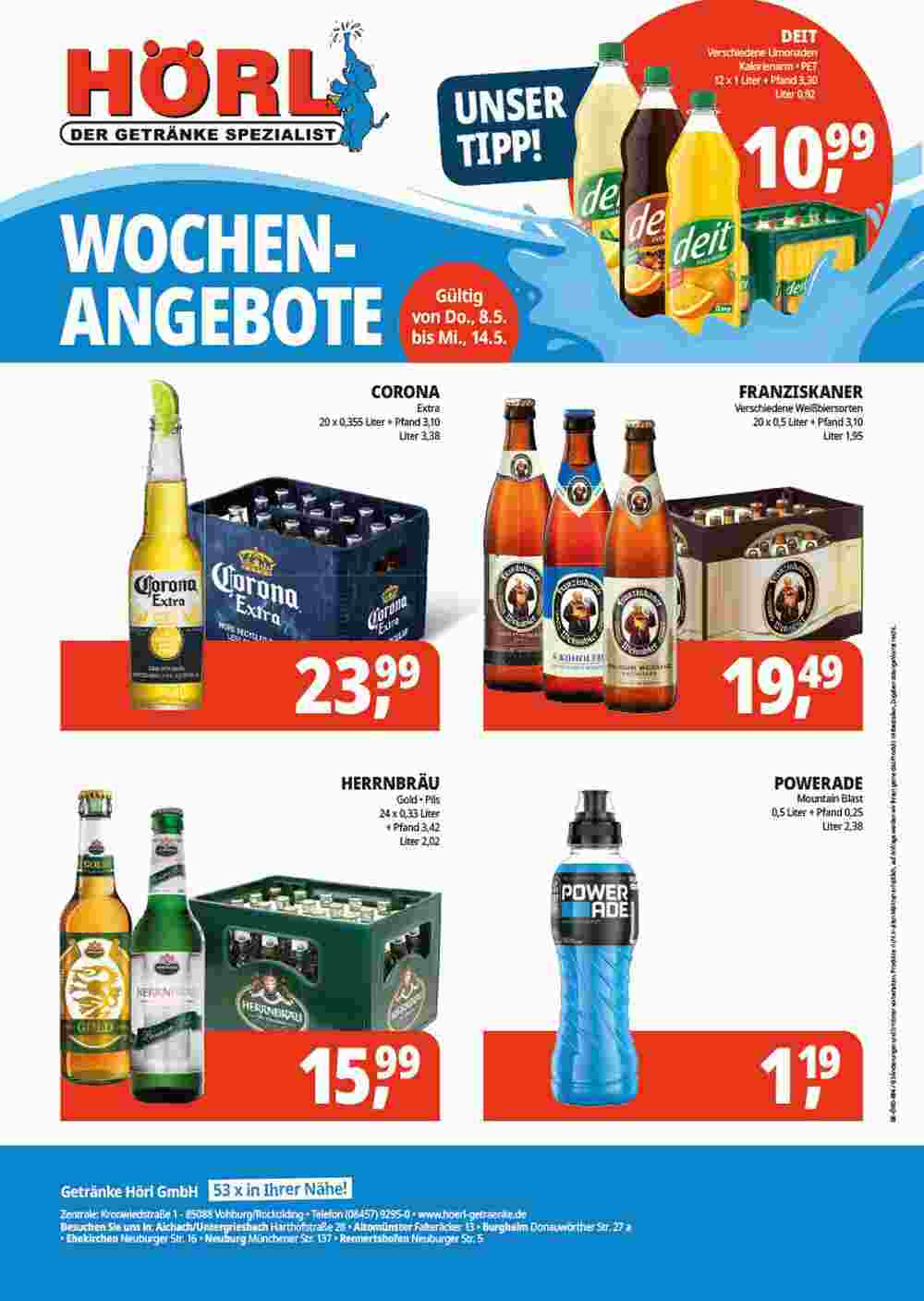 Hörl Getränke Prospekt (ab 08.05.2025) zum Blättern - Seite 1