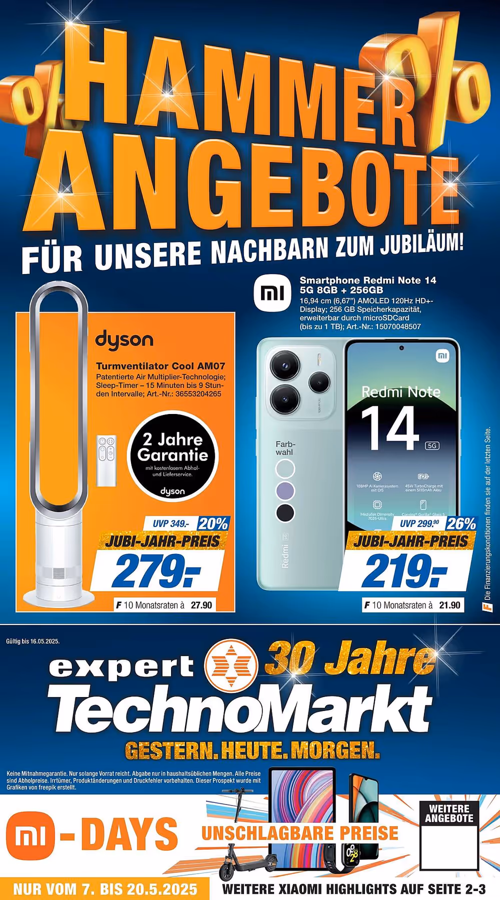 Expert Technomarkt Prospekt (ab 09.05.2025) zum Blättern - Seite 1