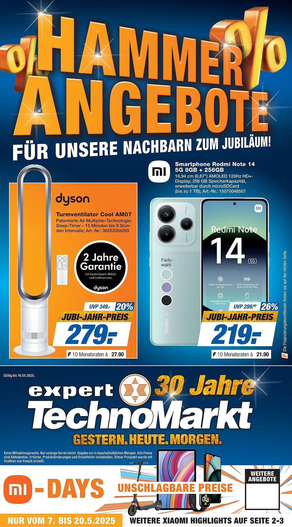 Expert Technomarkt Prospekt (ab 09.05.2025) zum Blättern - Seite 1