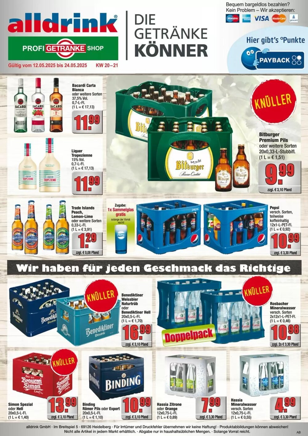 Profi Getränke Prospekt (ab 11.05.2025) zum Blättern - Seite 1