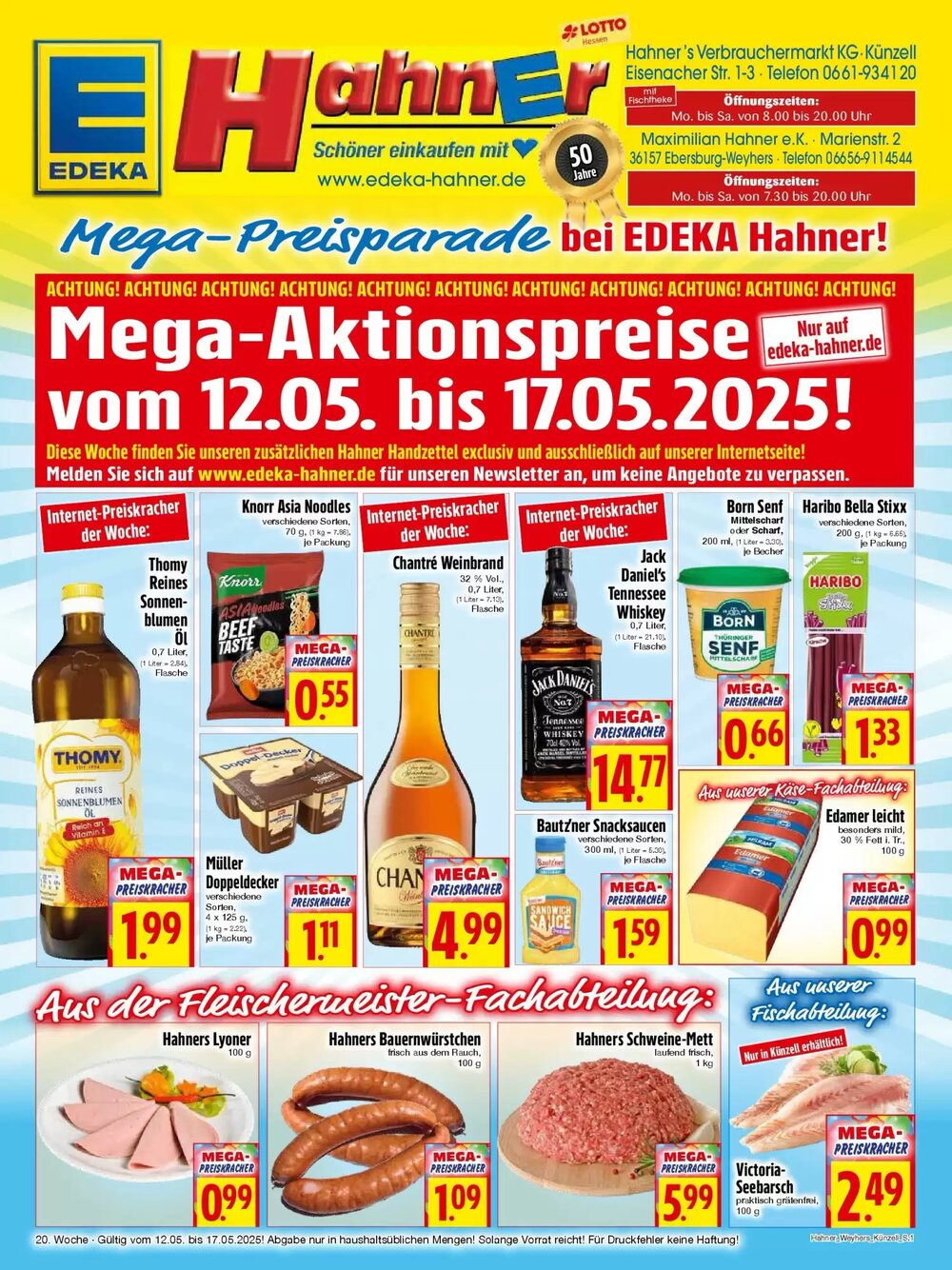 EDEKA Hahner Prospekt (ab 11.05.2025) zum Blättern - Seite 1