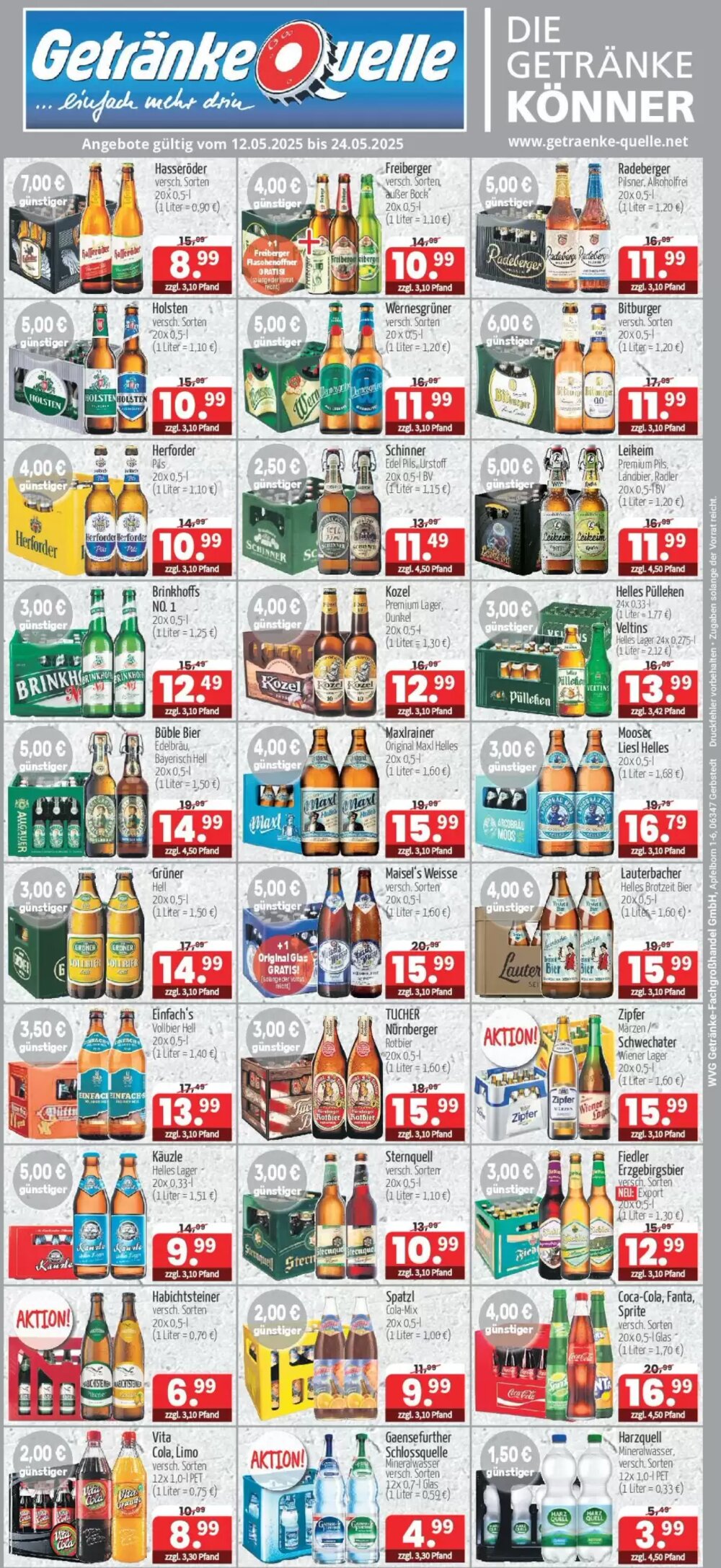 Getränke Quelle Prospekt (ab 11.05.2025) zum Blättern - Seite 1