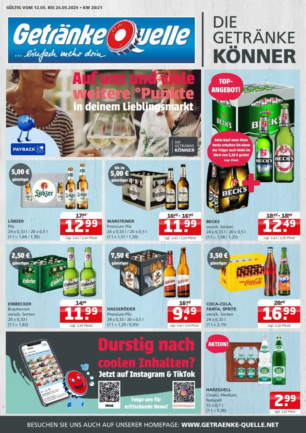 Getränke Quelle Prospekt (ab 11.05.2025) zum Blättern - Seite 1