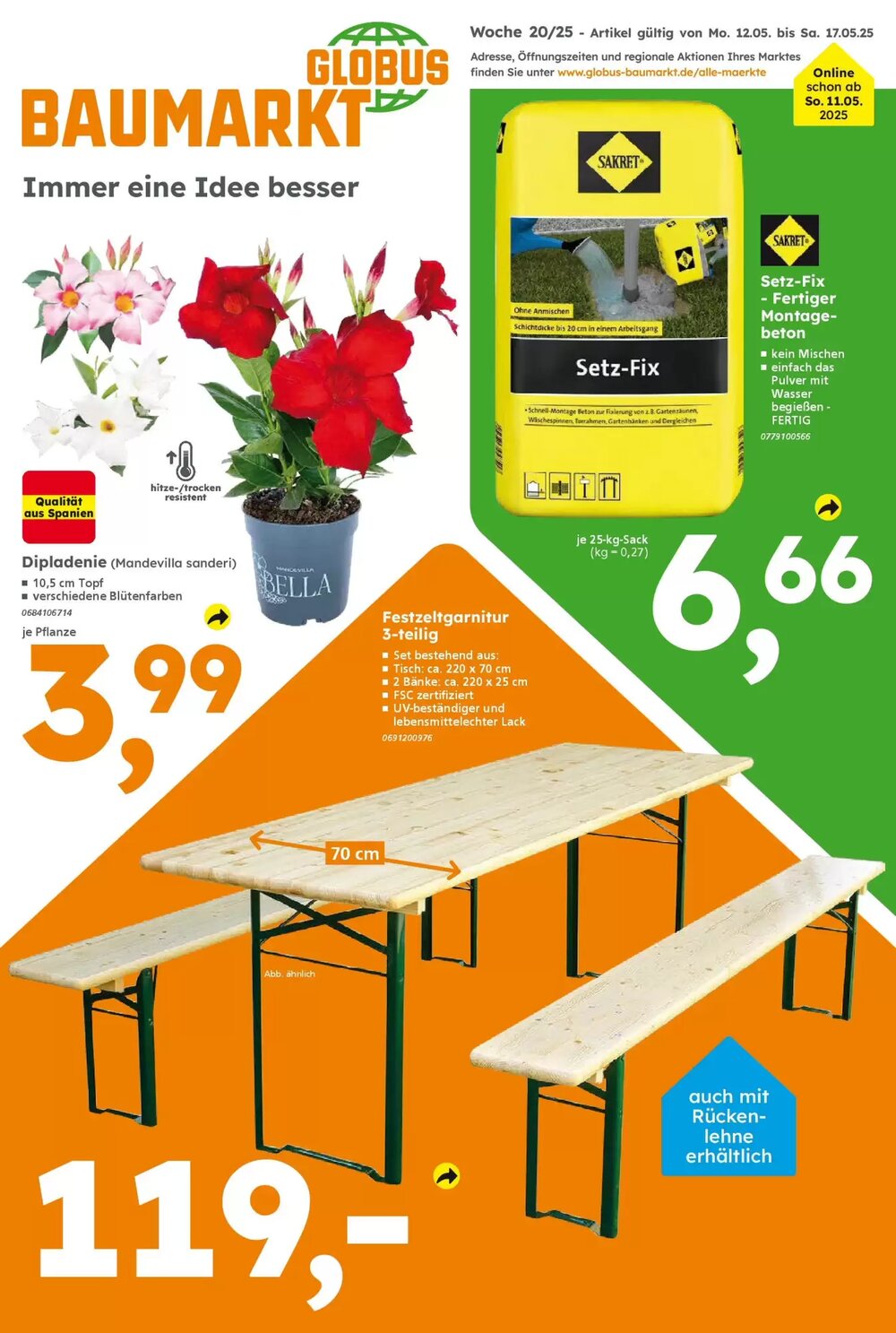 Globus Baumarkt Prospekt (ab 11.05.2025) zum Blättern - Seite 1