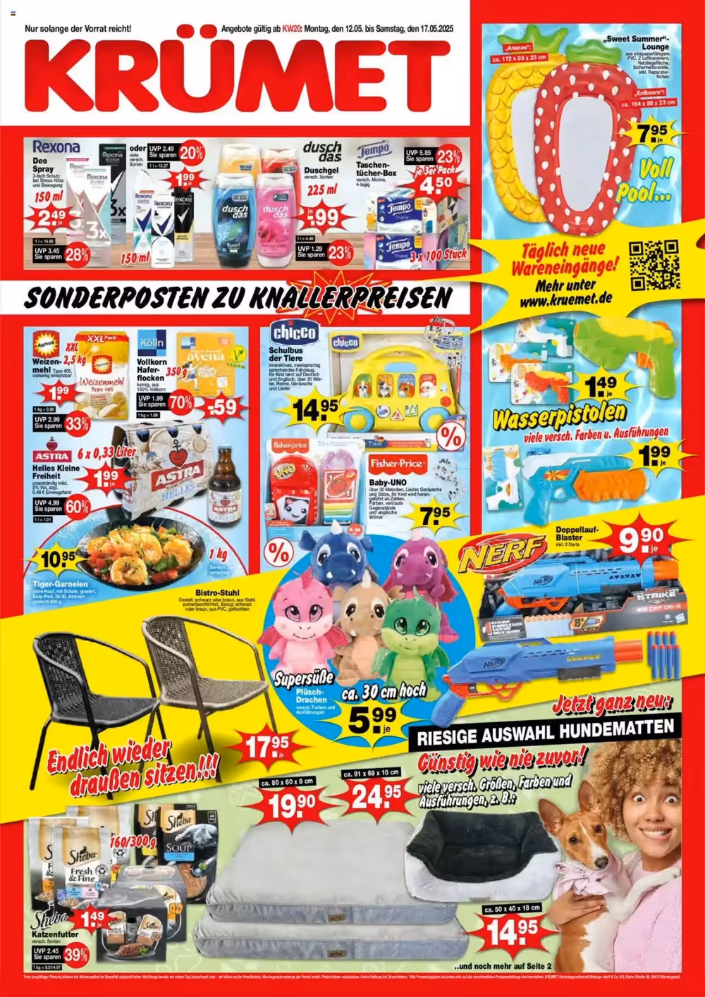 Krümet Sonderposten Prospekt (ab 12.05.2025) zum Blättern - Seite 1