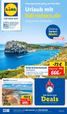 Lidl Reisen Prospekt (ab 14.05.2025) zum Blättern