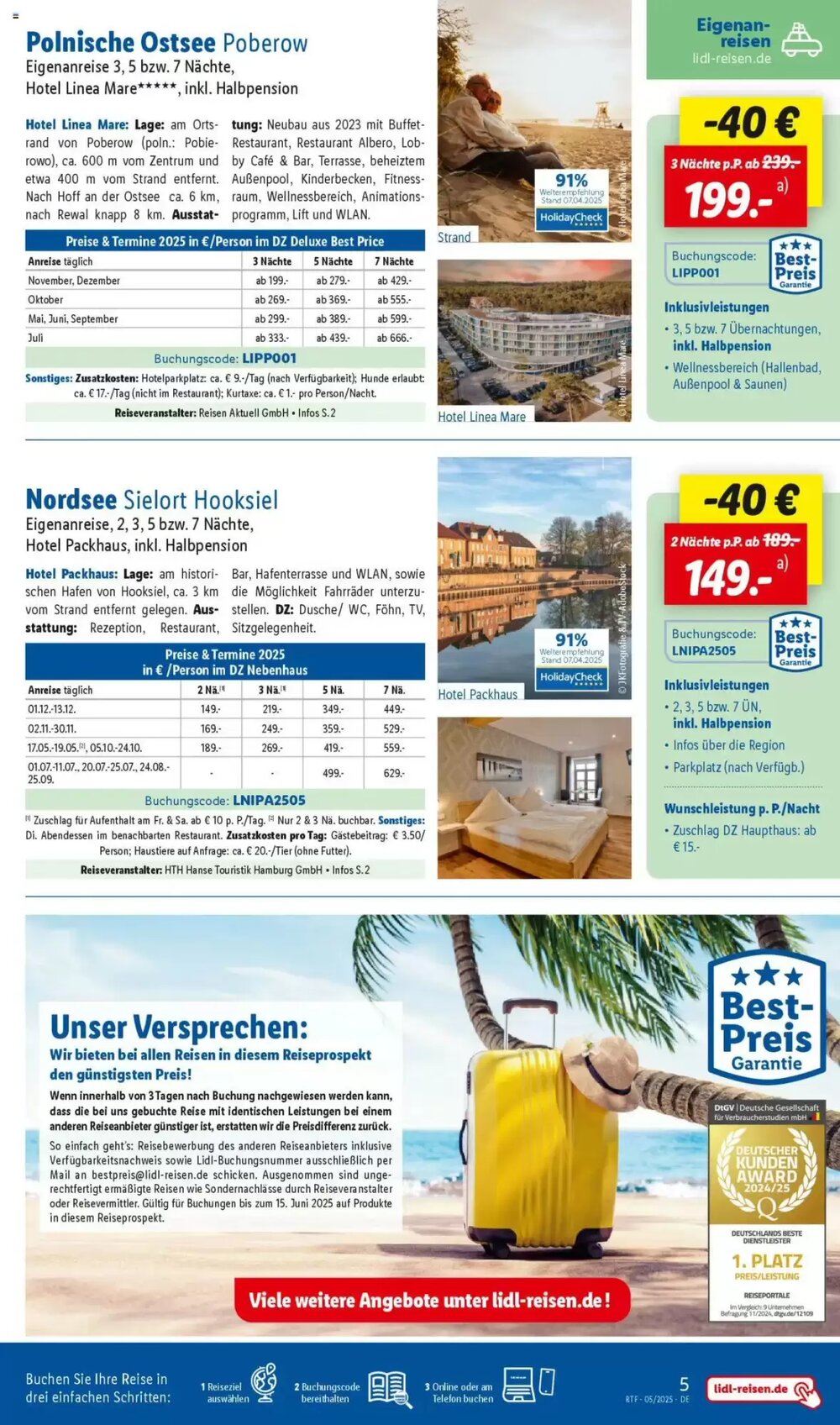 Lidl Reisen Prospekt (ab 14.05.2025) zum Blättern - Seite 5