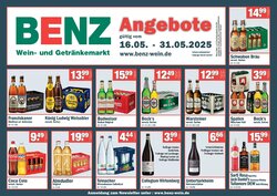 Benz Getränke Prospekt (ab 16.05.2025) zum Blättern