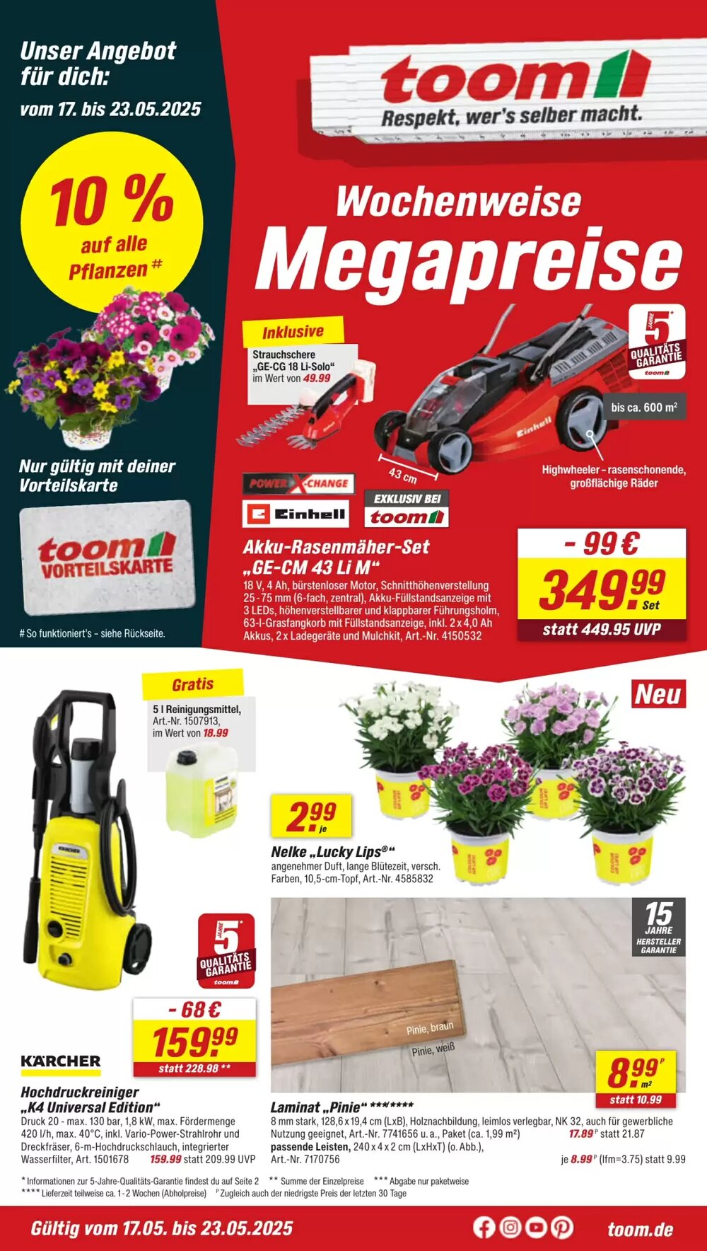 toom Baumarkt Prospekt (ab 17.05.2025) zum Blättern - Seite 1