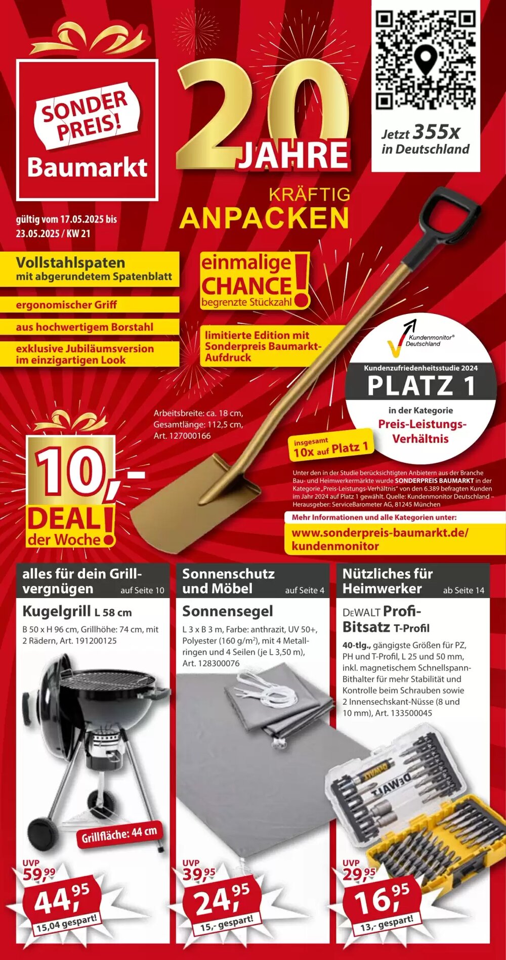 Sonderpreis Baumarkt Prospekt (ab 17.05.2025) zum Blättern - Seite 1