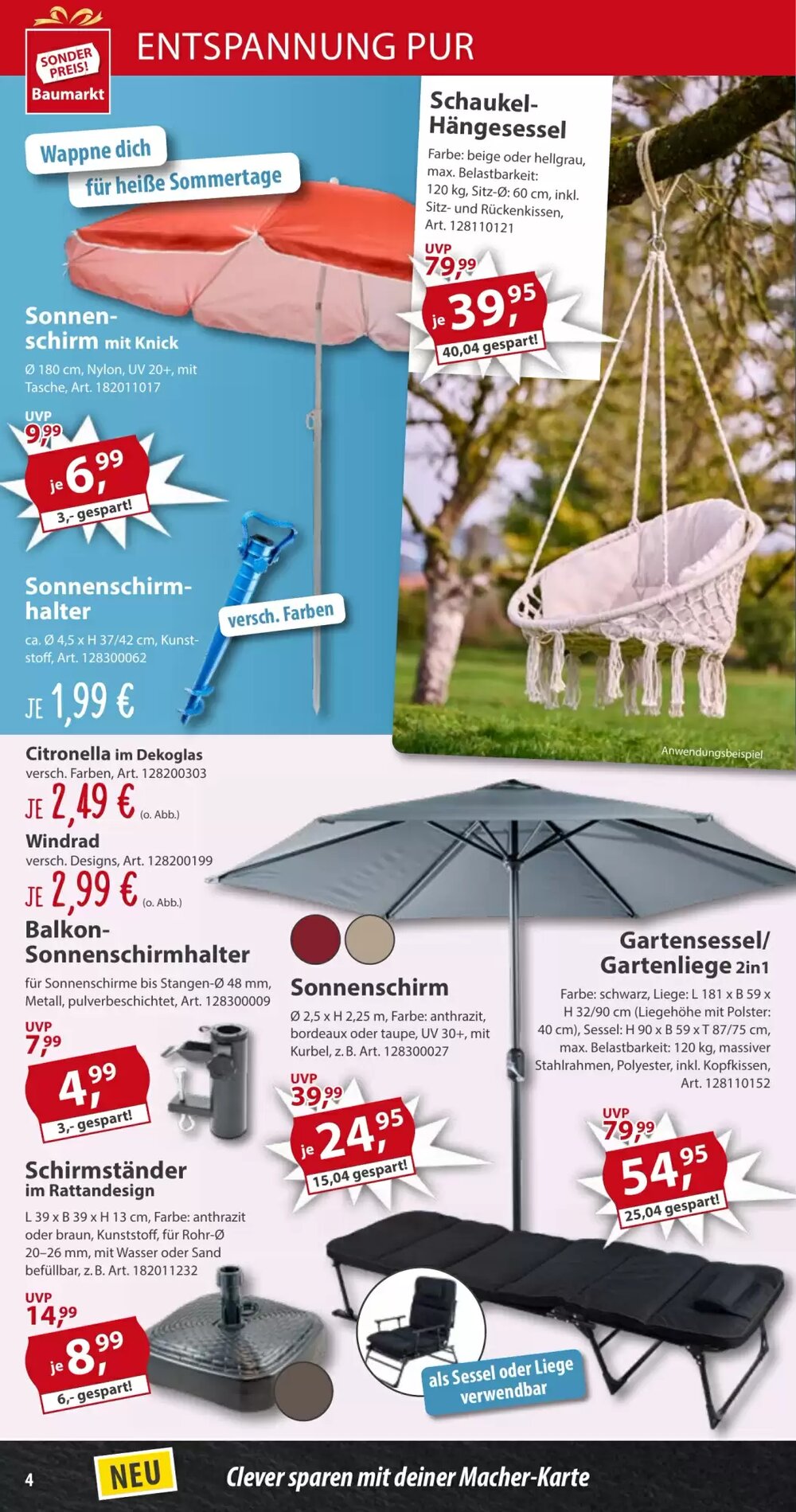 Sonderpreis Baumarkt Prospekt (ab 17.05.2025) zum Blättern - Seite 4