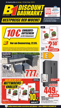 B1 Discount Baumarkt Prospekt (ab 17.05.2025) zum Blättern