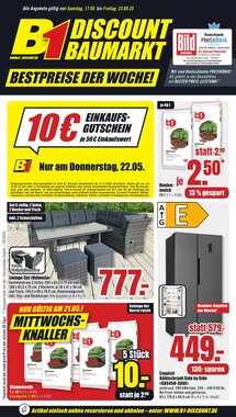 B1 Discount Baumarkt Prospekt (ab 17.05.2025) zum Blättern