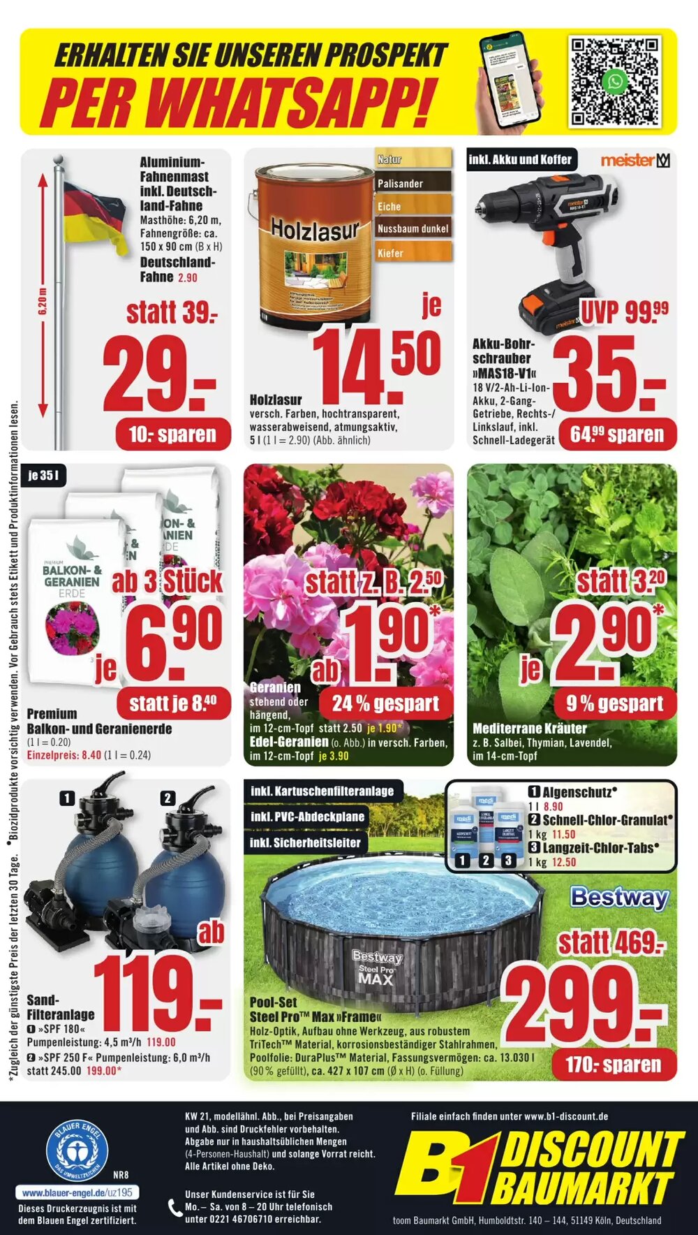 B1 Discount Baumarkt Prospekt (ab 17.05.2025) zum Blättern - Seite 8