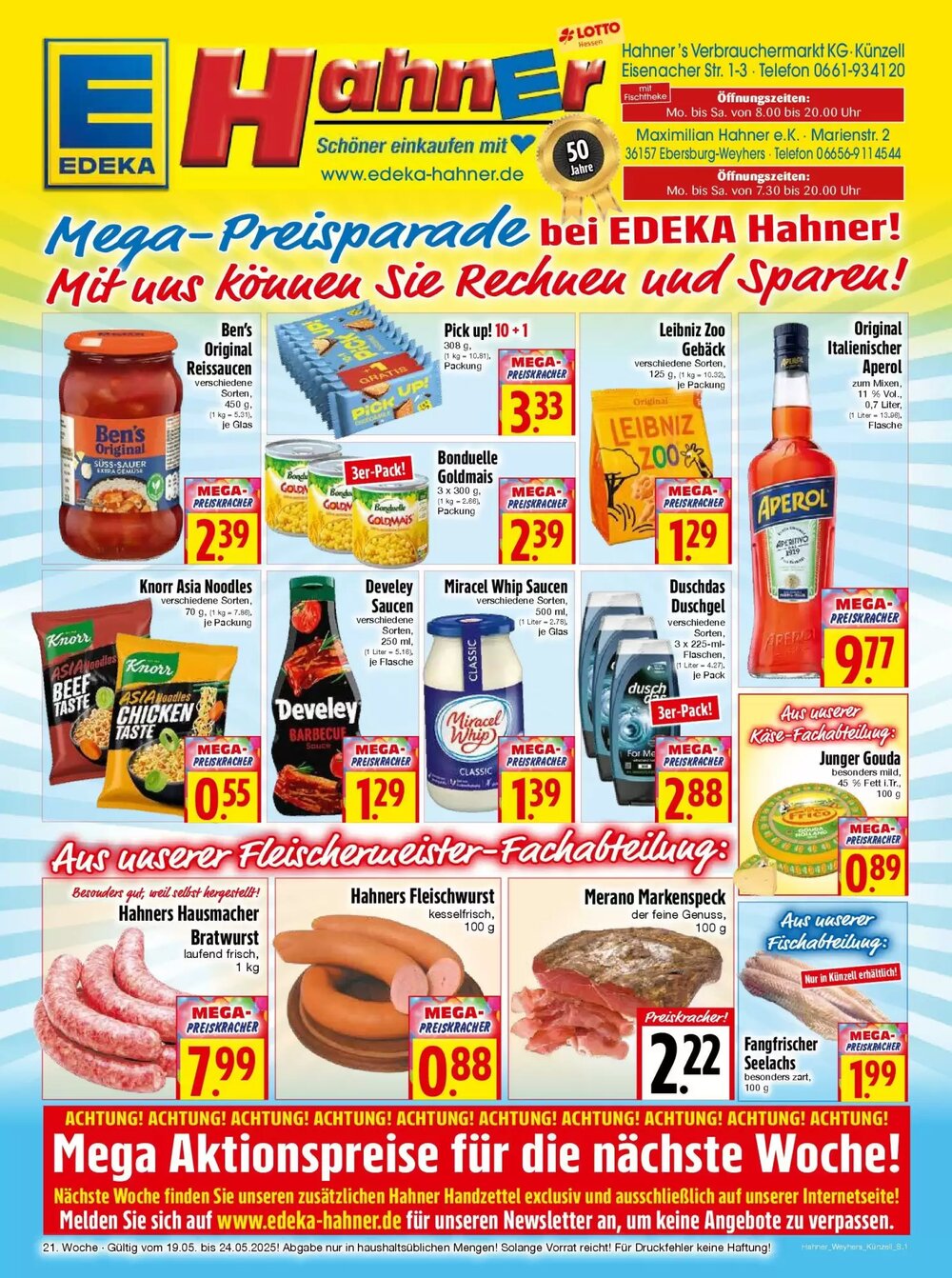EDEKA Hahner Prospekt (ab 18.05.2025) zum Blättern - Seite 1