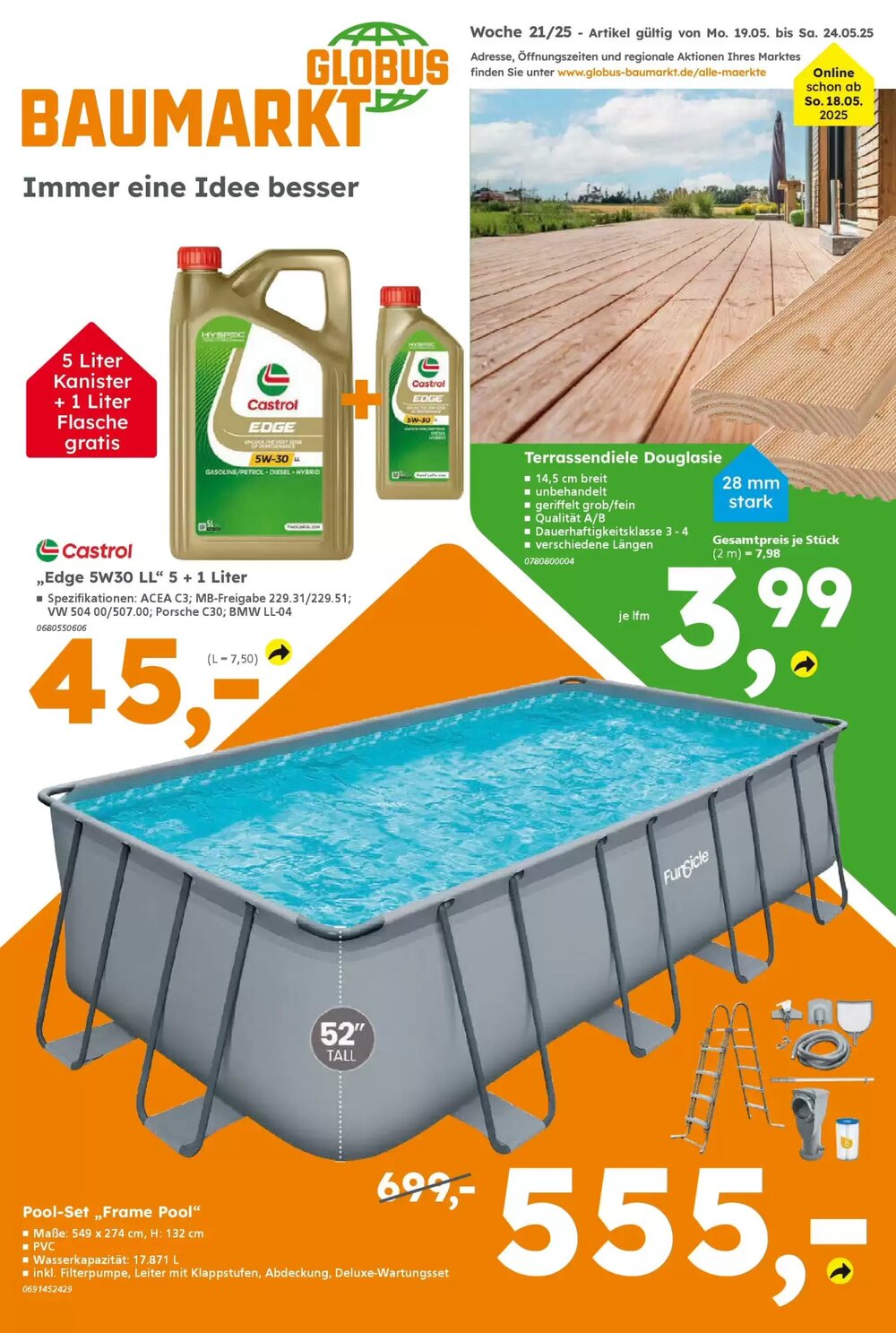 Globus Baumarkt Prospekt (ab 18.05.2025) zum Blättern - Seite 1