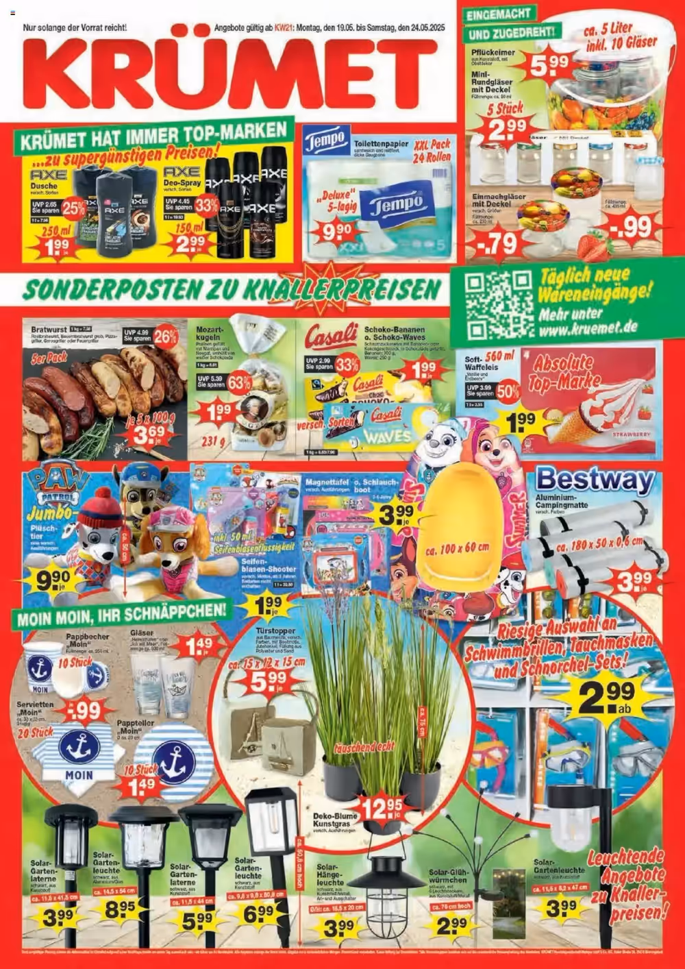 Krümet Sonderposten Prospekt (ab 19.05.2025) zum Blättern - Seite 1
