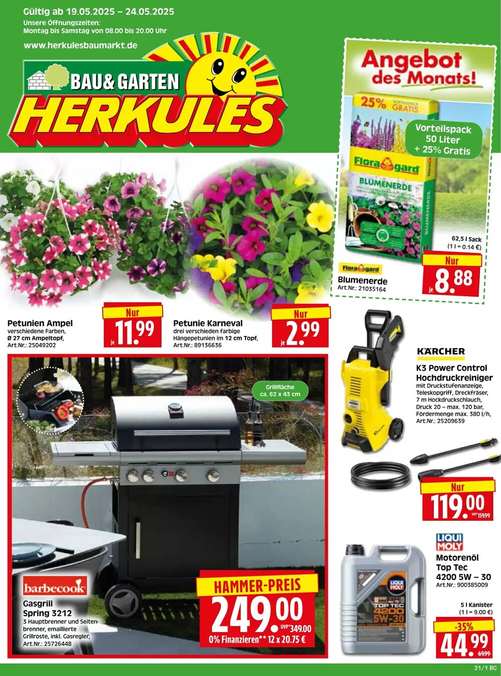Herkules Baumarkt Prospekt (ab 19.05.2025) zum Blättern - Seite 1