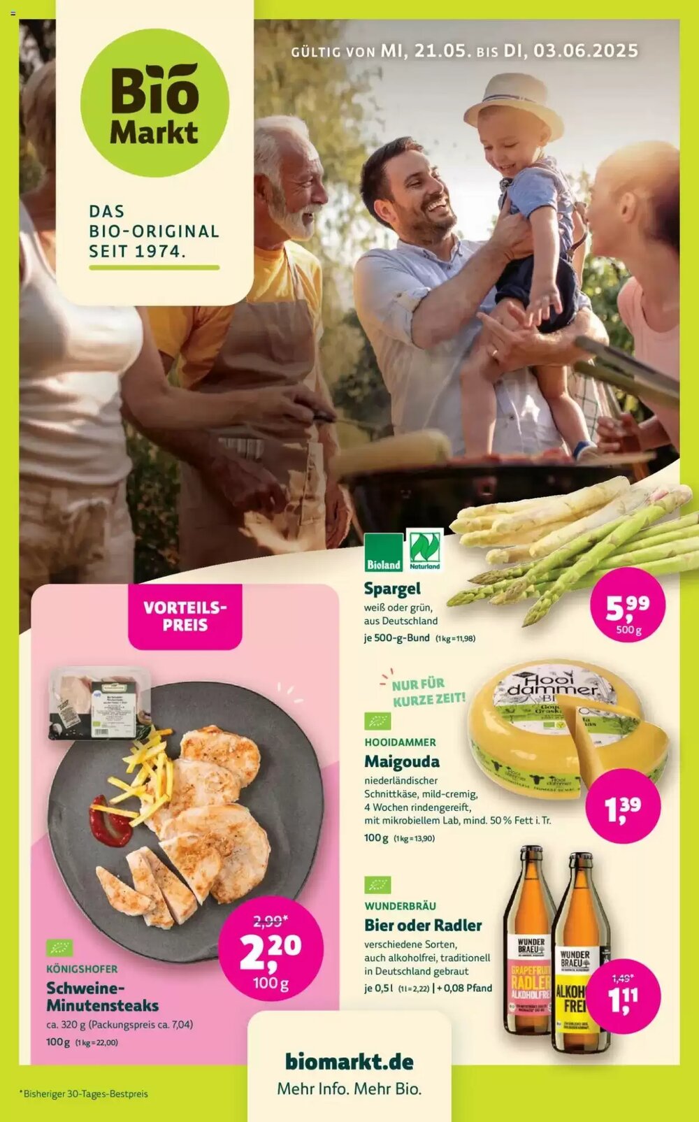 Biomarkt Prospekt (ab 21.05.2025) zum Blättern - Seite 1