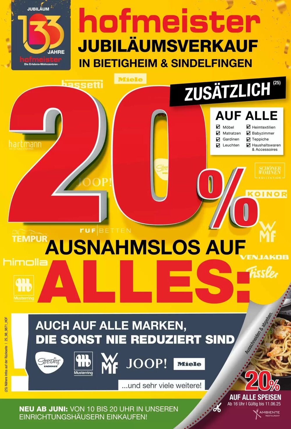 Hofmeister Prospekt (ab 21.05.2025) zum Blättern - Seite 1