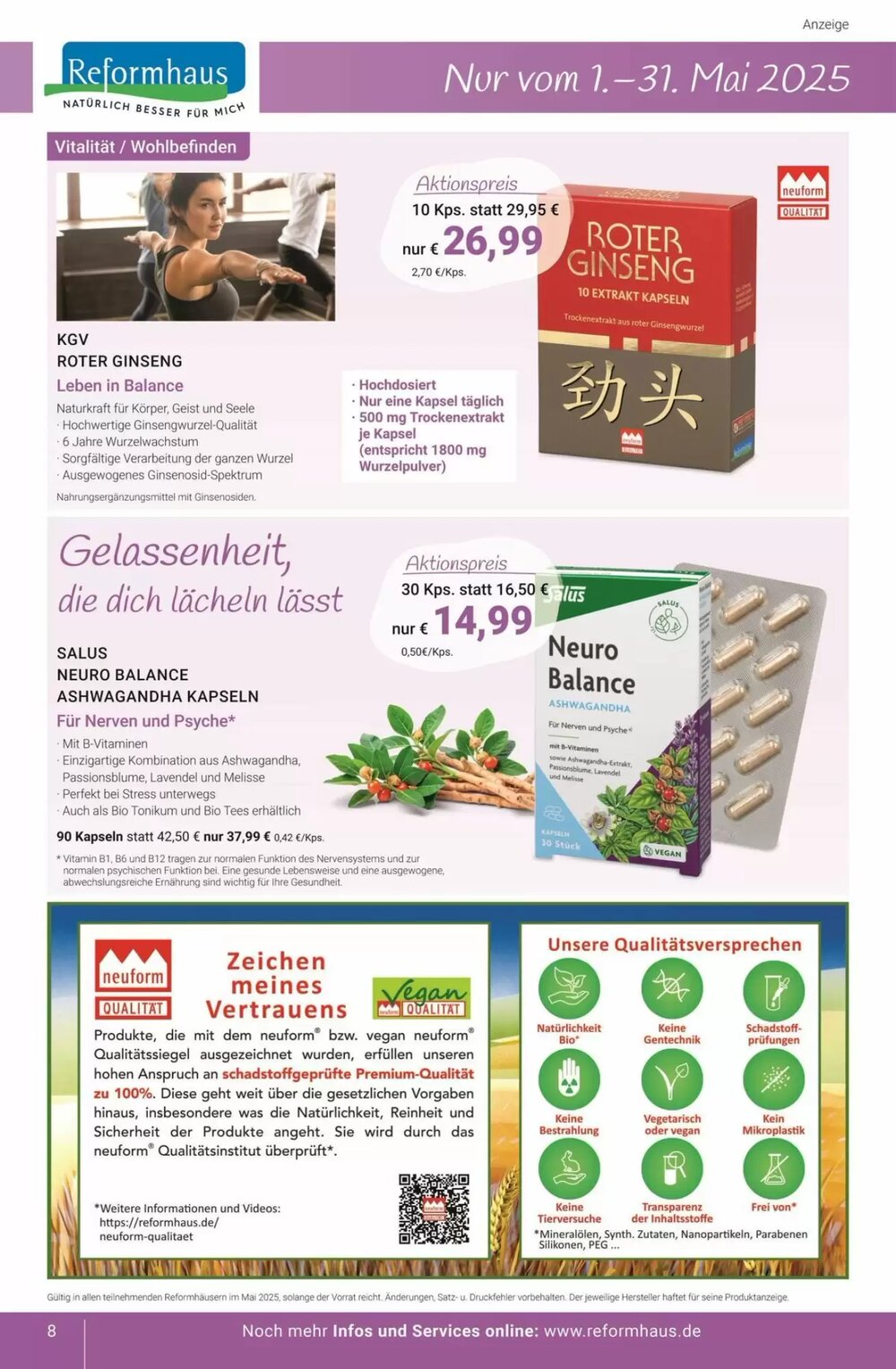 Reformhaus Prospekt (ab 22.05.2025) zum Blättern - Seite 8