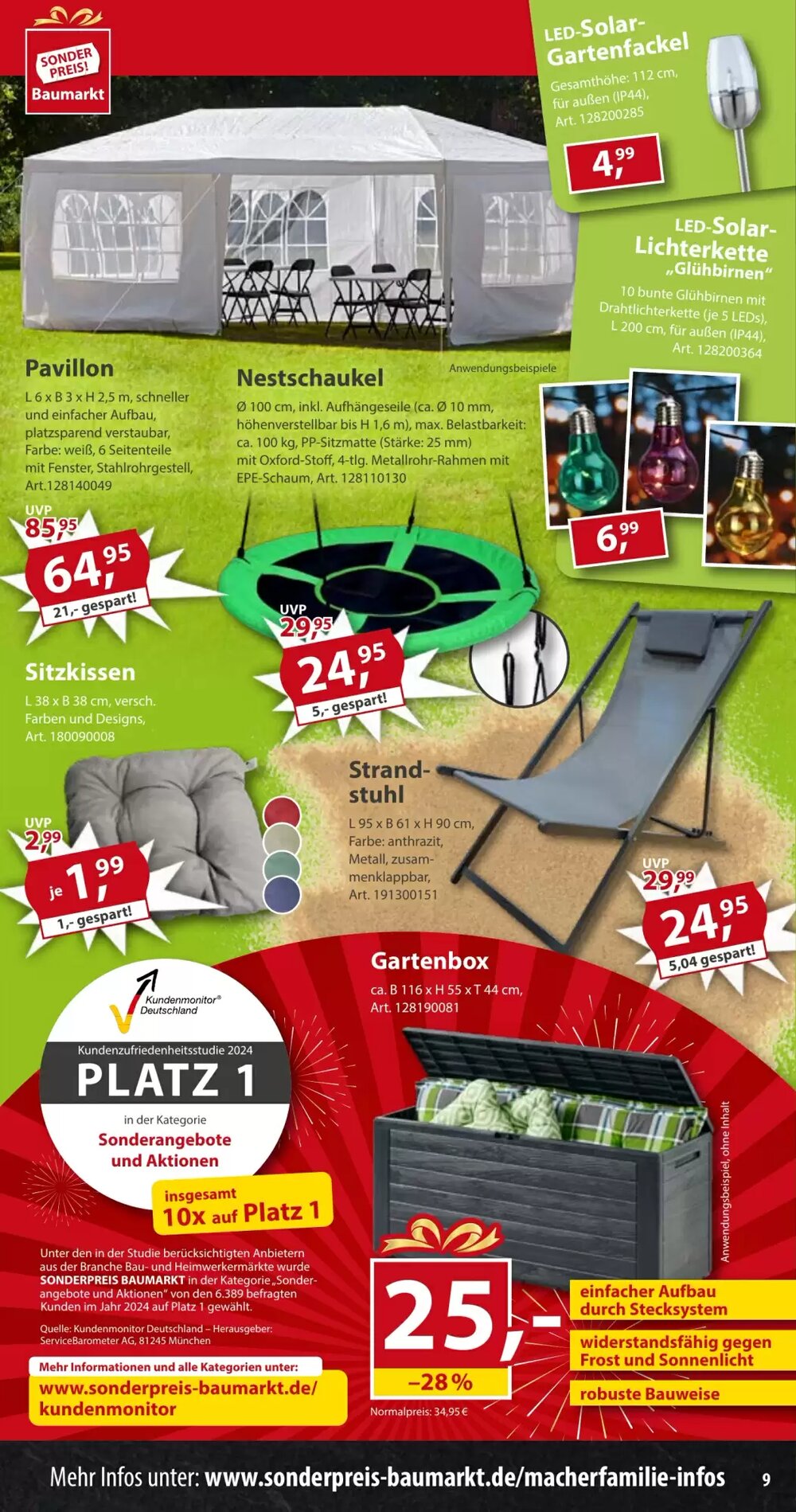 Sonderpreis Baumarkt Prospekt (ab 24.05.2025) zum Blättern - Seite 9