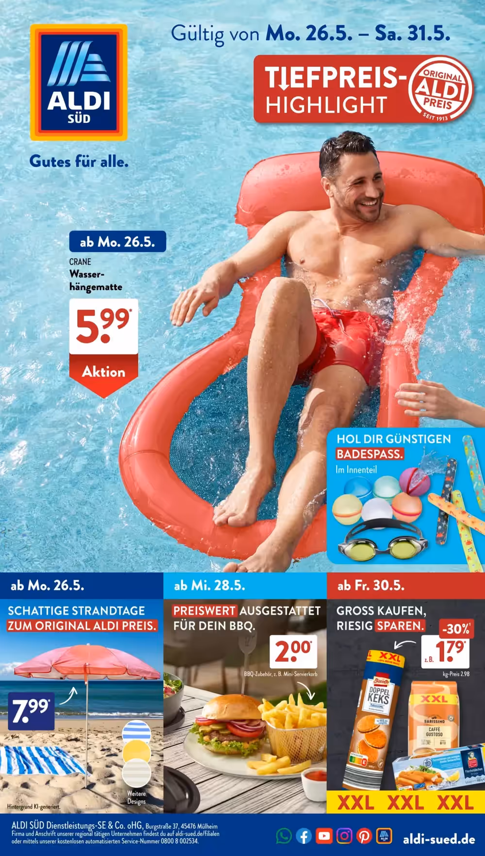 Aldi Süd Prospekt (ab 26.05.2025) zum Blättern - Seite 1