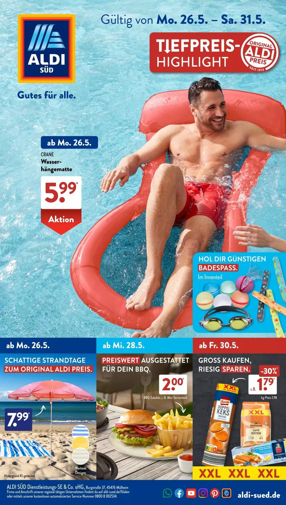 Aldi Süd Prospekt (ab 26.05.2025) zum Blättern - Seite 1