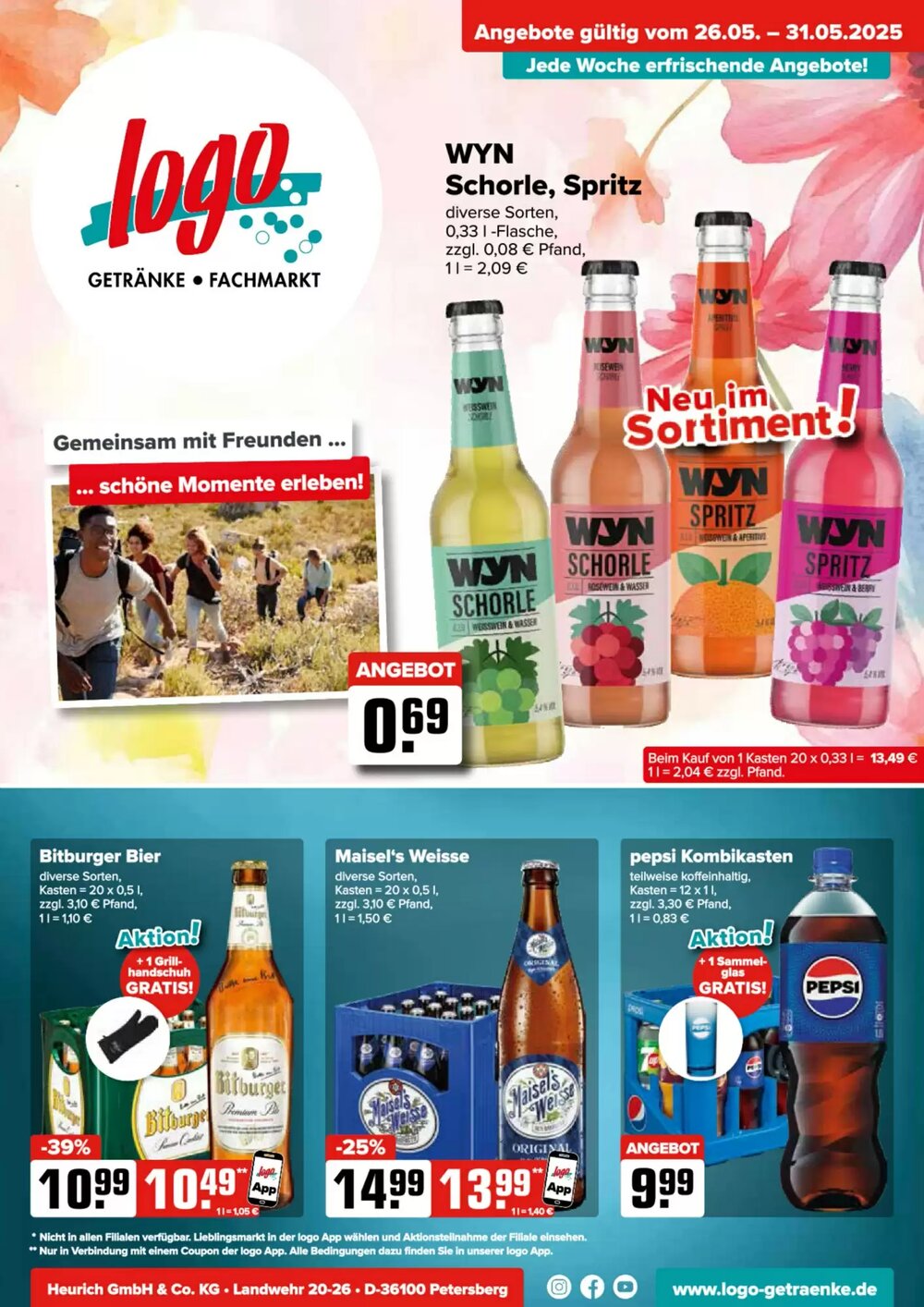 Logo Getränkemarkt Prospekt (ab 26.05.2025) zum Blättern - Seite 1