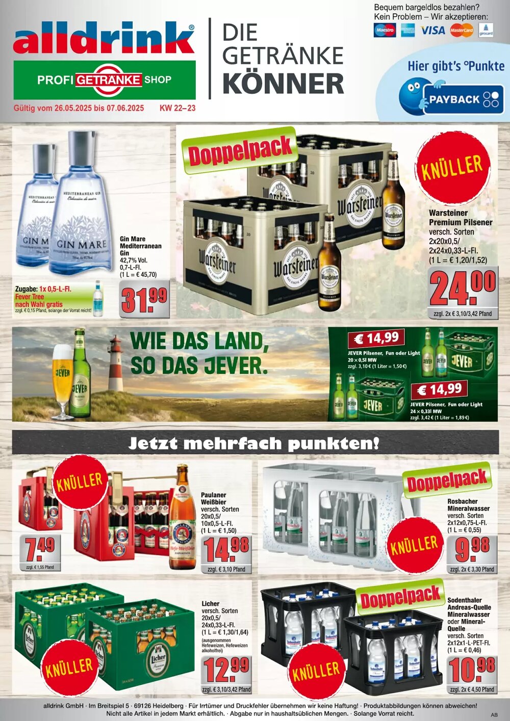 Profi Getränke Prospekt (ab 26.05.2025) zum Blättern - Seite 1