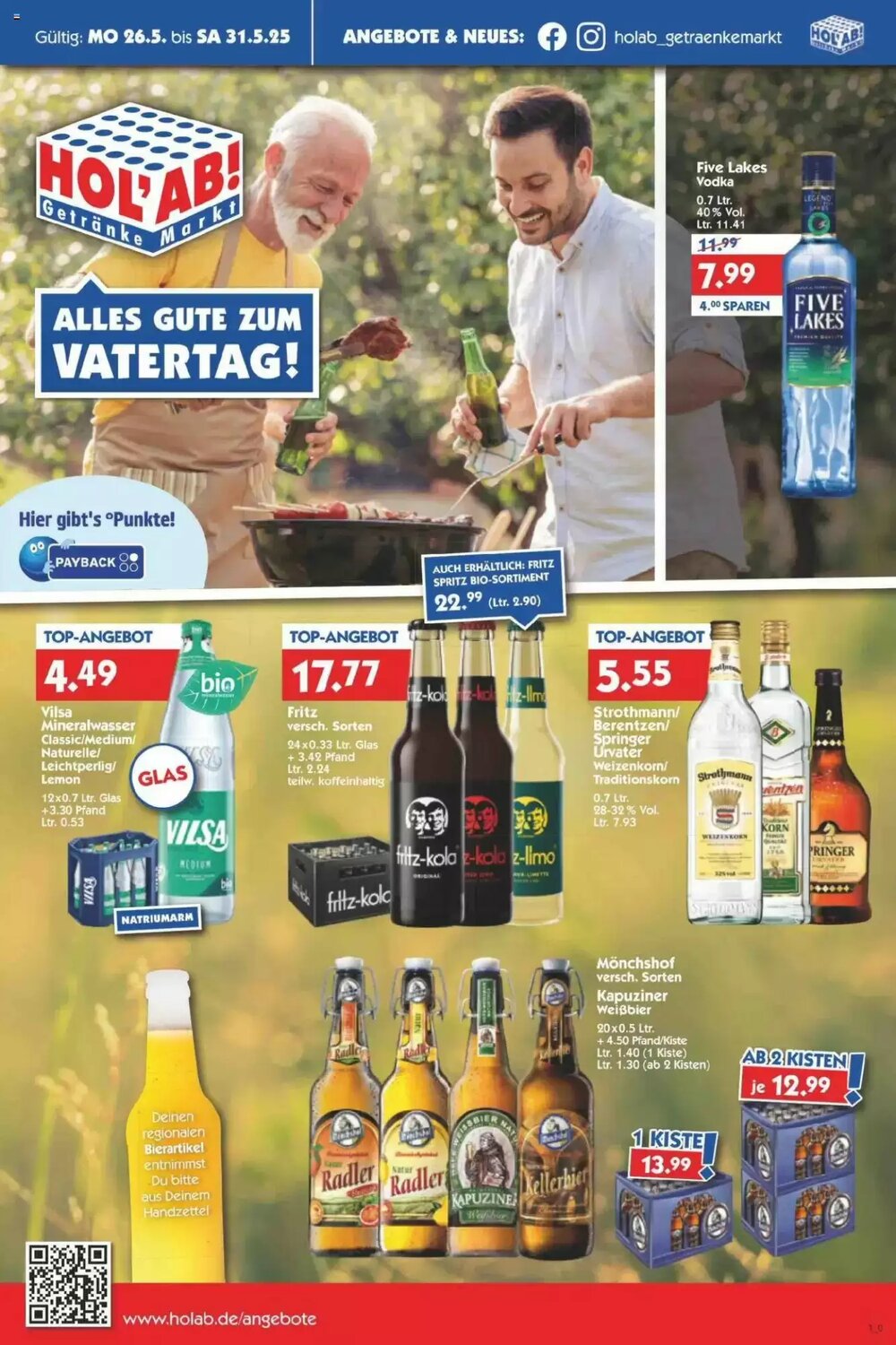 Hol'ab Getränkemarkt Prospekt (ab 26.05.2025) zum Blättern - Seite 1