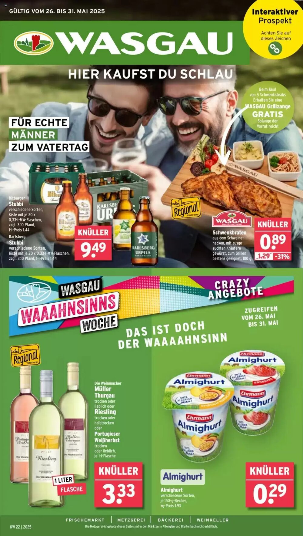 Wasgau Prospekt (ab 26.05.2025) zum Blättern - Seite 1